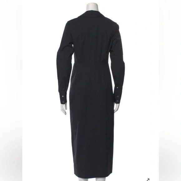 NWT Veronica Beard Cita Black Ruched Shirtdress Sz 4 - Picture 8 of 13